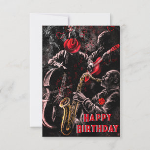 Jazz Musikband Musikalische Happy Birthday Karte
