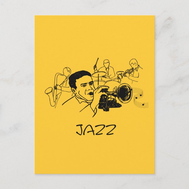 JAZZ-Musikdesign Postkarte (Vorderseite)