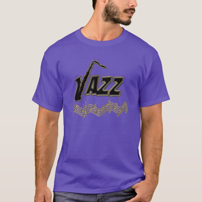 Jazz-Musikfreund ~ Jazz merkt Saxophon T-Shirt (Vorderseite)