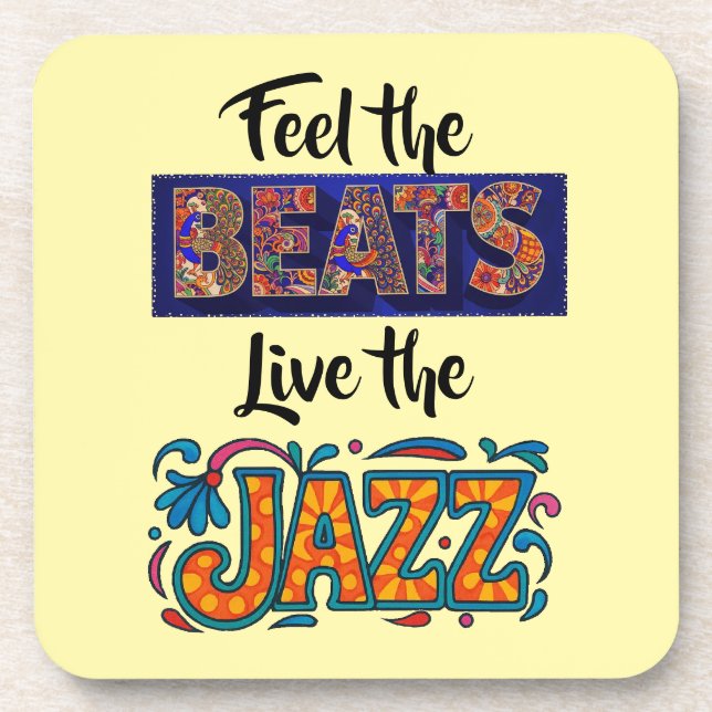 Jazz-Musikliebhaber Getränkeuntersetzer (Vorderseite)