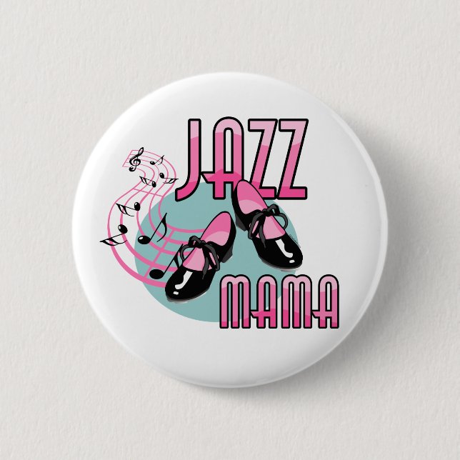 Jazz-Mutter Tap Dancing Button (Vorderseite)