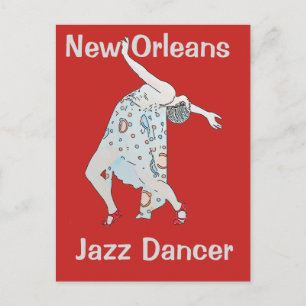 Jazz, New Orleans, Tänzer Postkarte