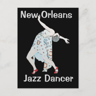 Jazz, New Orleans, Tänzer Postkarte