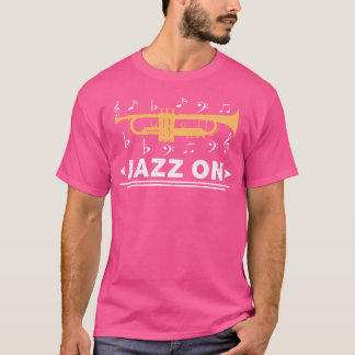 Jazz on Trumpet Player Blues Music Lovers Retro Sm T-Shirt