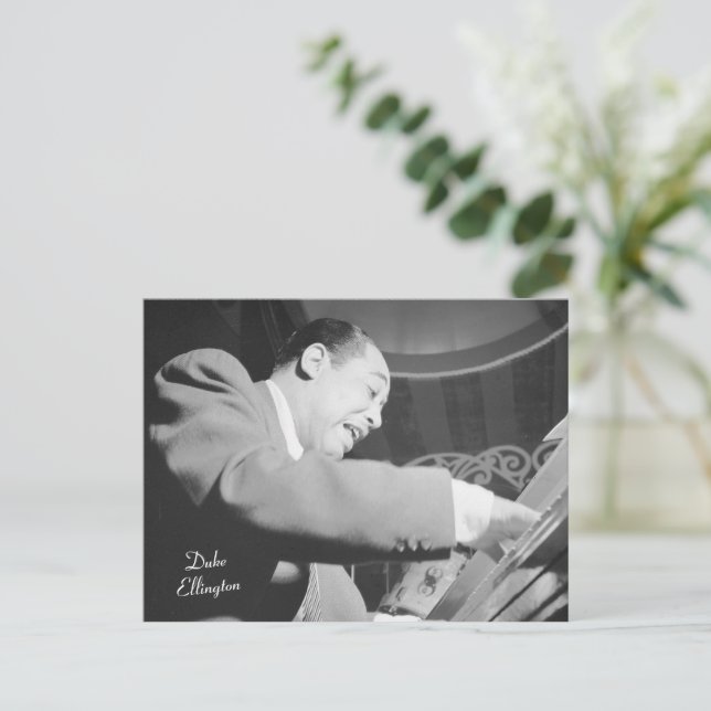 Jazz Pianist Duke Ellington Postkarte (Stehend Vorderseite)