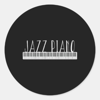 Jazz Piano Runder Aufkleber