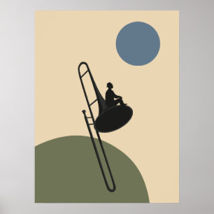 Jazz-Posaunen-Druck   Bauhaus-Musik  Poster