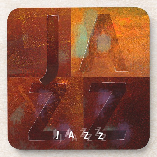 Jazz ("Quadrat-" Entwurf) Untersetzer (Vorderseite)