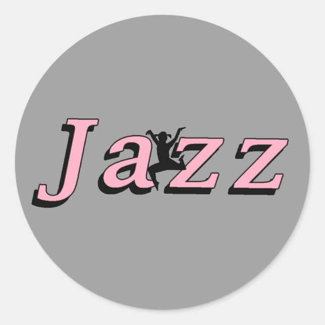 Jazz Runder Aufkleber (Vorderseite)