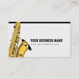 Jazz Saxaphon Soul Music Musician Business Card Visitenkarte