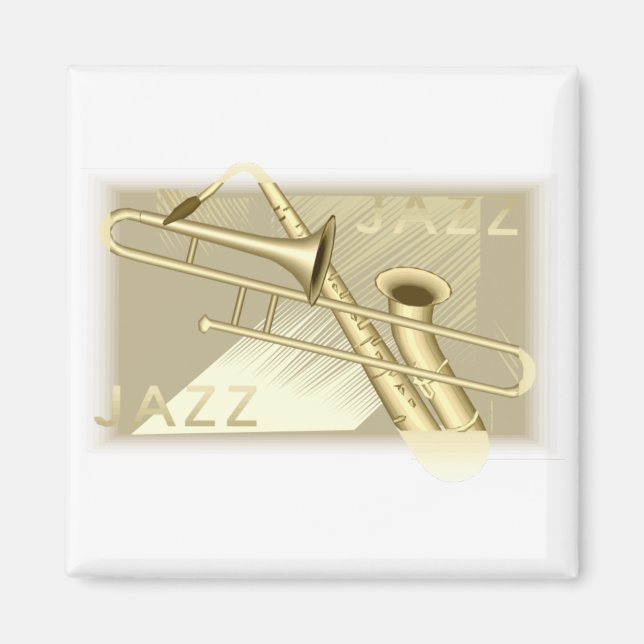 Jazz Saxaphon und Trombone Magnet (Vorne)