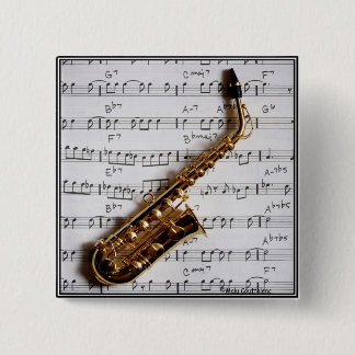 Jazz-Saxophon-Knopf Button