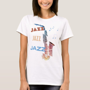 Jazz Saxophon Moderne Kunst T-Shirt