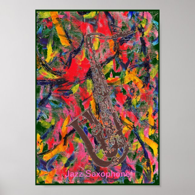 Jazz Saxophon Poster (Vorne)