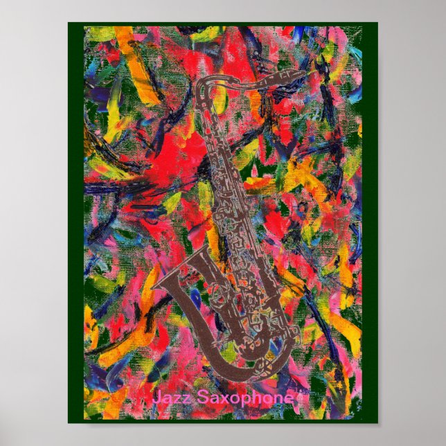 Jazz Saxophon Poster (Vorne)