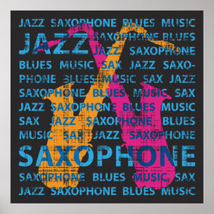 Jazz Saxophon Poster