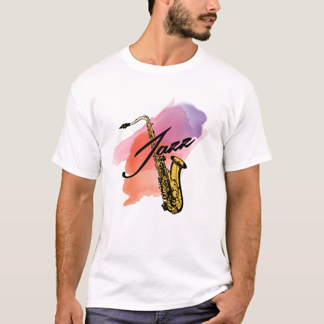 Jazz Saxophon T-Shirt (Vorderseite)