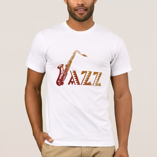 Jazz Saxophon T-Shirt (Vorderseite)