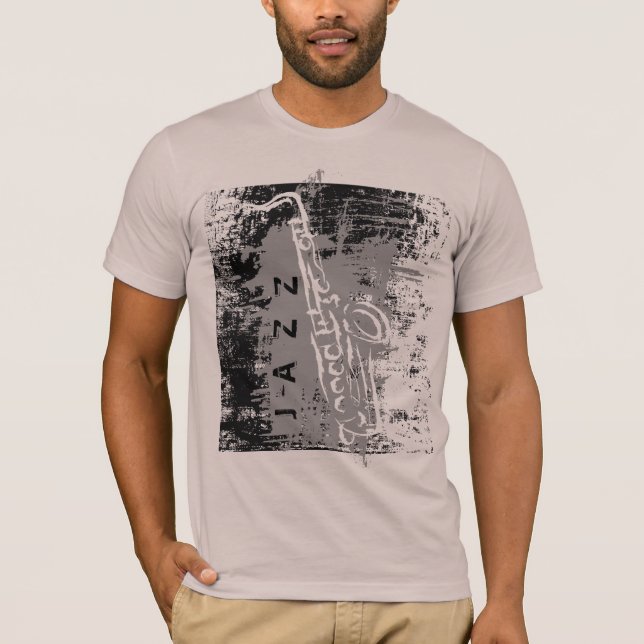 Jazz-Saxophon T-Shirt (Vorderseite)
