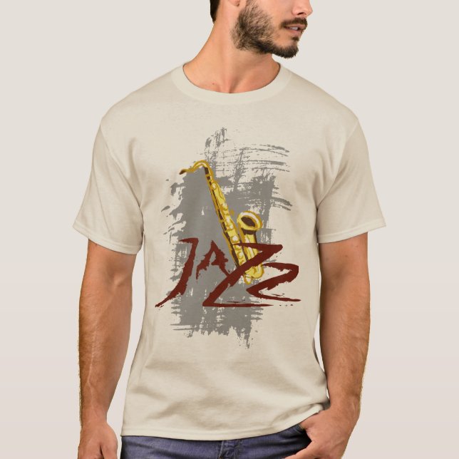 Jazz-Saxophon T-Shirt (Vorderseite)