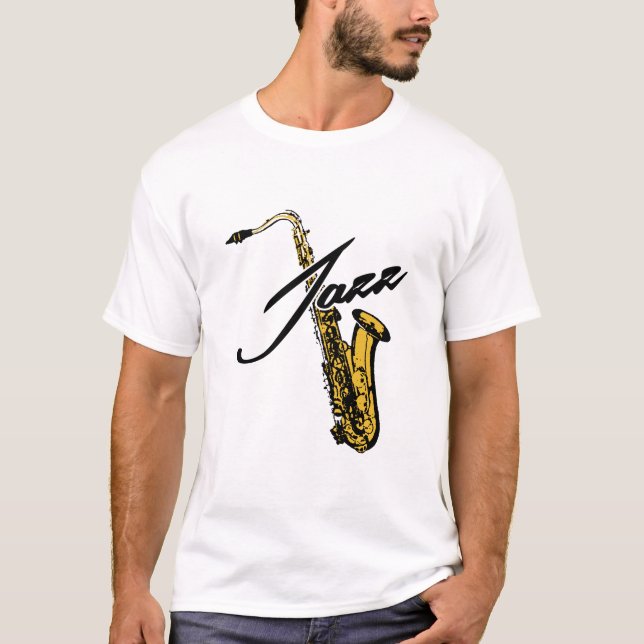 Jazz Saxophon T-Shirt (Vorderseite)
