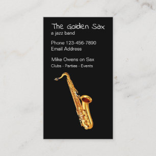 Jazz-Saxophon-Thema Visitenkarte