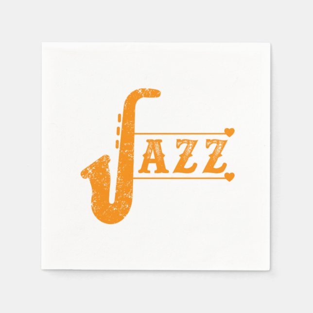 Jazz Saxophone Band Music Saxophonist Alto Gift Serviette (Vorderseite)