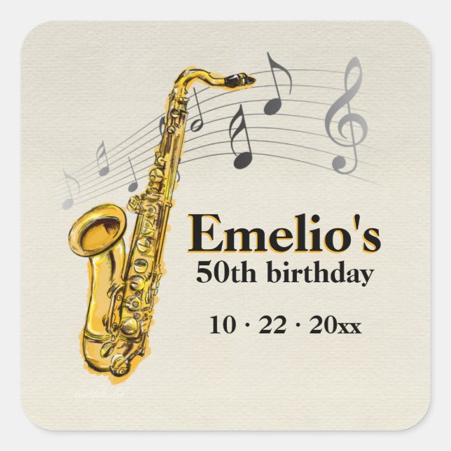 Jazz Saxophone Stickers (Vorderseite)