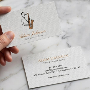 Jazz-Saxophonist Eleganter Musiker  Visitenkarte