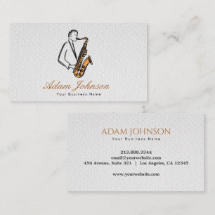 Jazz-Saxophonist Eleganter Musiker  Visitenkarte