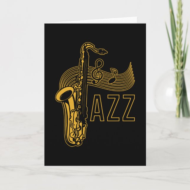 Jazz Saxophonist-Geschenk Karte (Vorderseite)