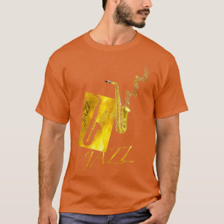 Jazz Saxophonisten Gift Gold Sax Musiknoten 1 T-Shirt