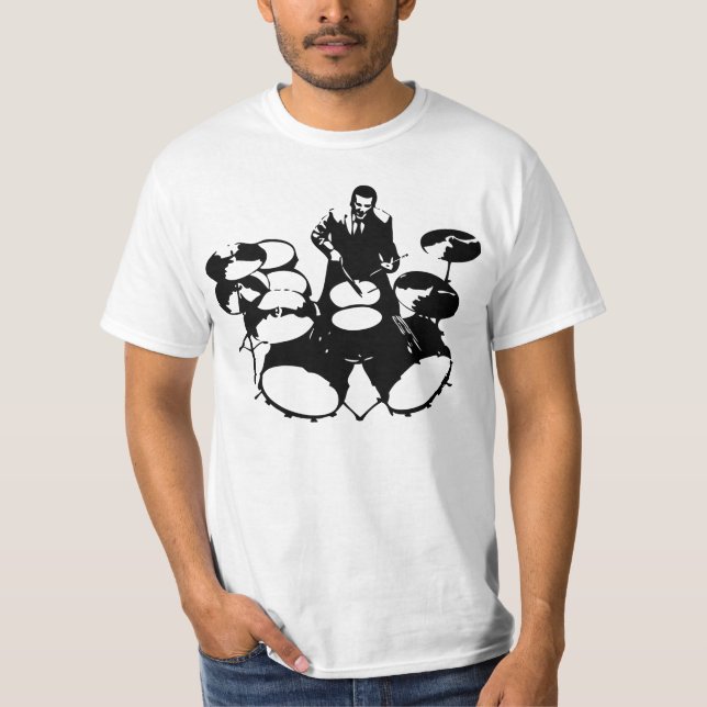 Jazz-Schlagzeuger T-Shirt (Vorderseite)