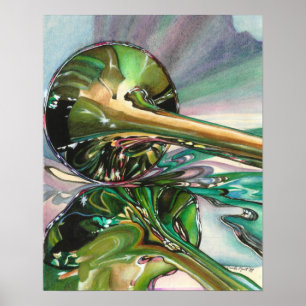 Jazz Shine Aquarell Print Poster