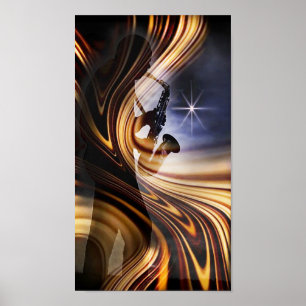 Jazz Silhouette Lpv .5 Poster