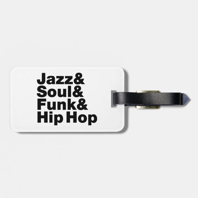 Jazz & Soul & Funk & Hip Hop Gepäckanhänger (Rückseite horizontal)