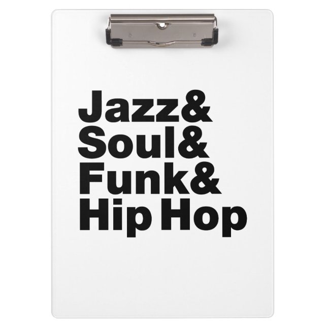 Jazz & Soul & Funk & Hip Hop Klemmbrett (Vorderseite)