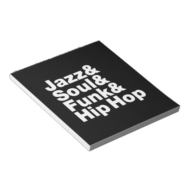 Jazz & Soul & Funk & Hip Hop Notizblock (angewinkelt)