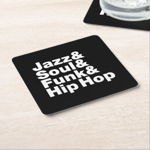 Jazz & Soul & Funk & Hip Hop Rechteckiger Pappuntersetzer