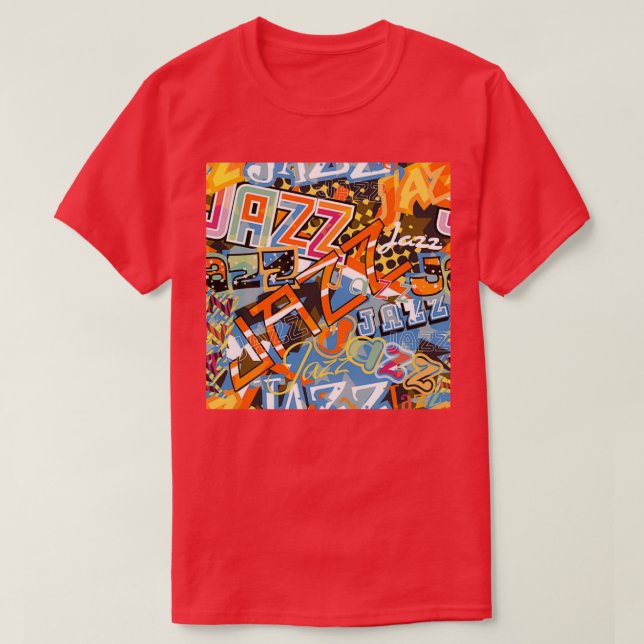 Jazz Sticker Phone Case T-Shirt (Design vorne)