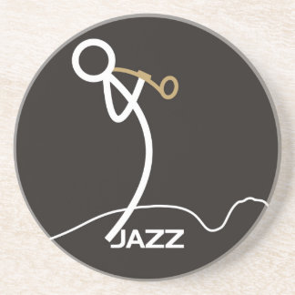 Jazz stickman getränkeuntersetzer