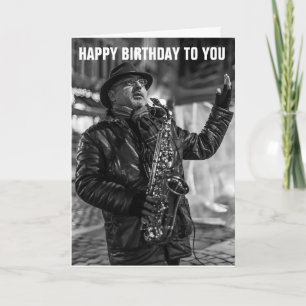 JAZZ STREET PERFORMER BIRTHDAY CARD KARTE