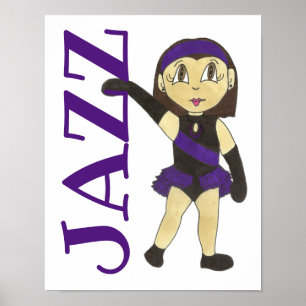 JAZZ Tance School Studio Art Dancer Teacher Gesche Poster