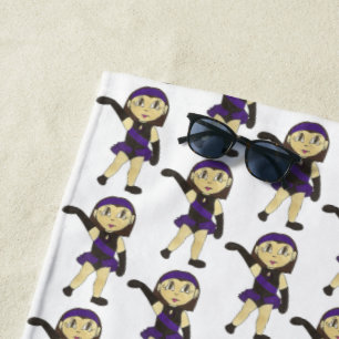 Jazz Tance Teacher Erwägungsgrund Schwarzes Lila K Strandtuch