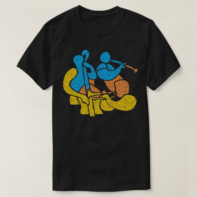 Jazz Trio Moderner Stil T-Shirt (Design vorne)