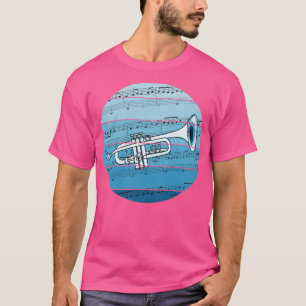 Jazz Trumpet Music Notation Trumpeter Brass Musici T-Shirt