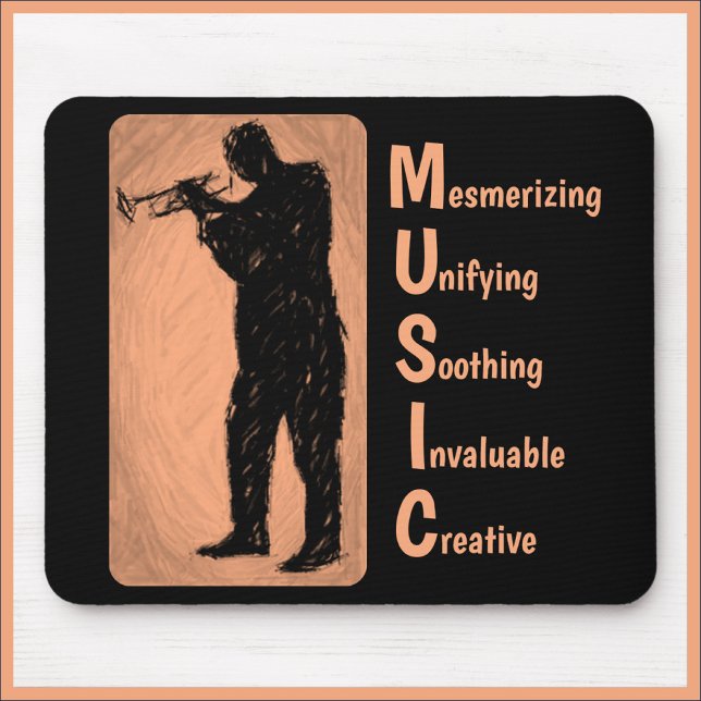 Jazz Trumpet Player MUSIC Mousepad (Von Creator hochgeladen)