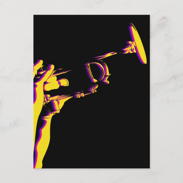 Jazz Trumpet Player Postcard Postkarte (Vorderseite)