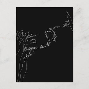 Jazz Trumpet Postcard Postkarte