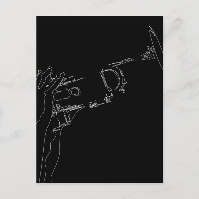Jazz Trumpet Postcard Postkarte (Vorderseite)